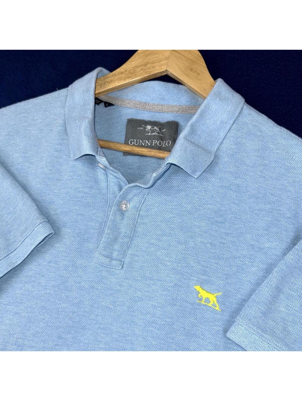 Rodd & Gunn Polo Sports Fit Light Blue shirt Embroidered Logo Size L Golf Preppy